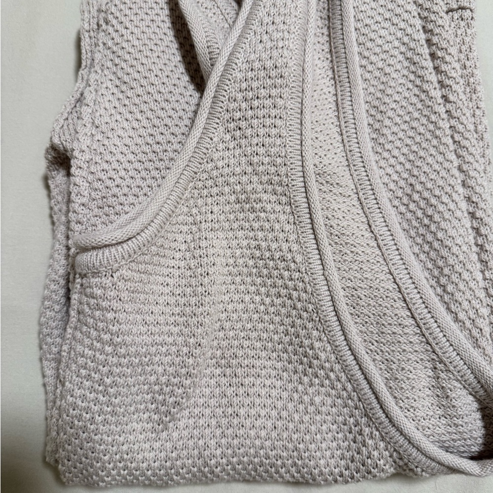Free People Cream Knit Jumpsuit